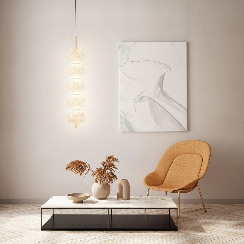 Unique pendant lamp Klelia Gold