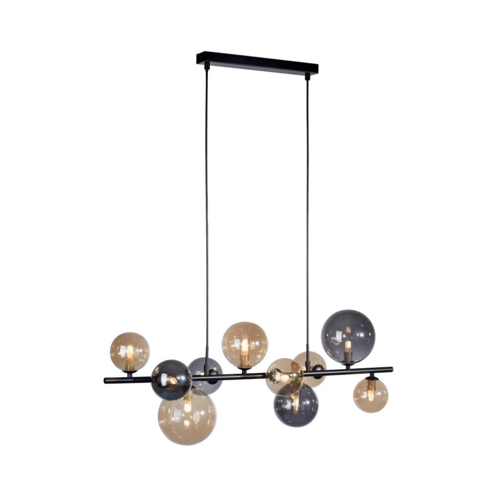 Black pendant lamp Popsicle Design 10-light Paul Neuhaus 4012248375495