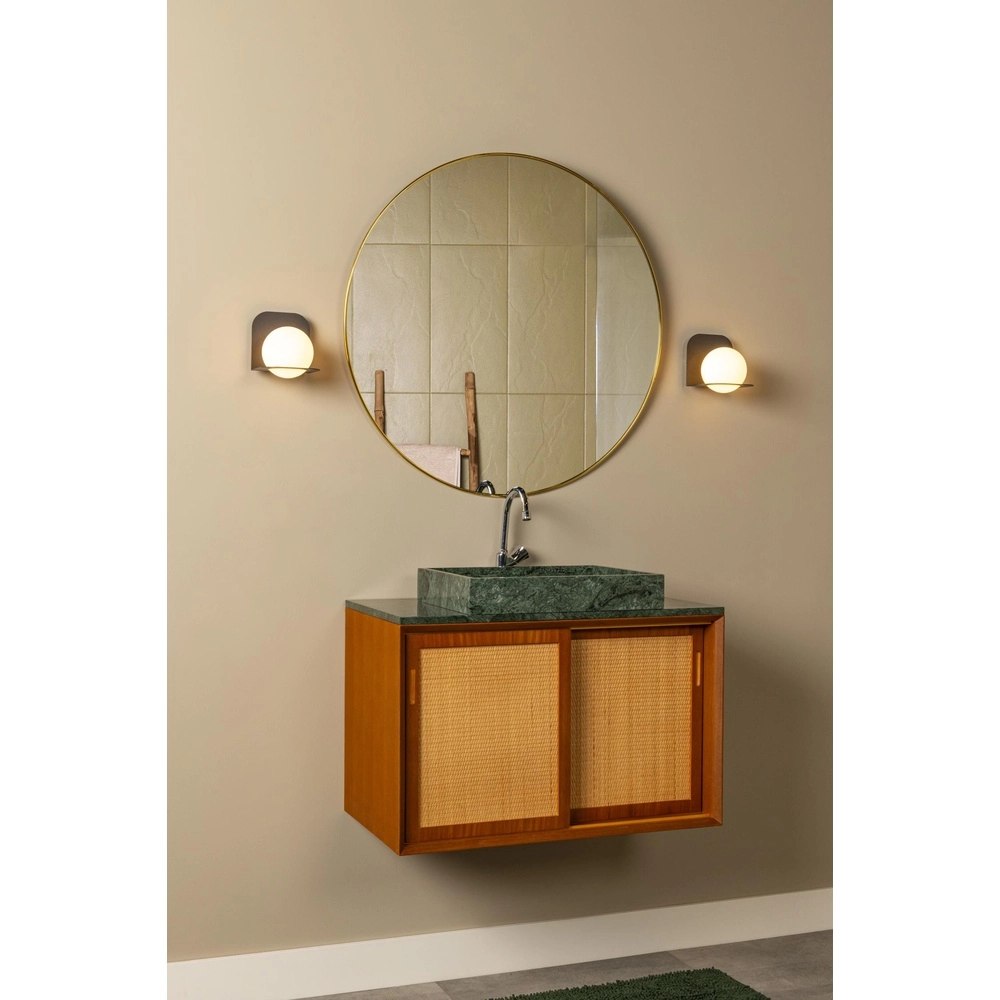 Design wall lamp Davy black suitable for bathroom Lucide 5411212040558