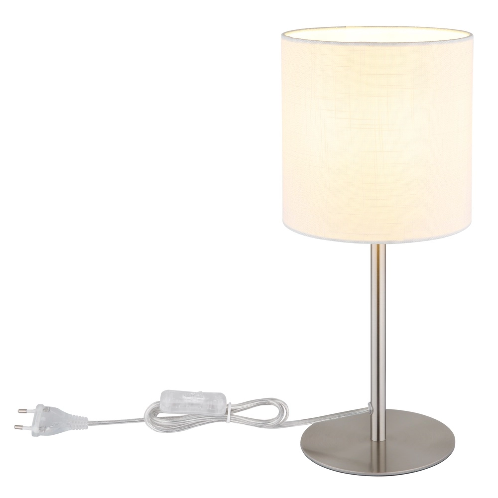 Table lamp Benson nickel with white cap Globo 9007371566402