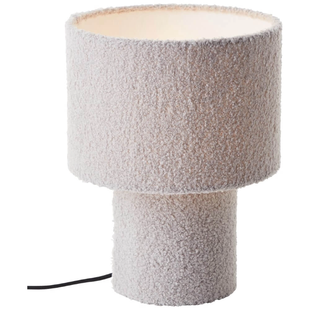 Grey table lamp Teddy Ø 23cm Brilliant 4004353447228