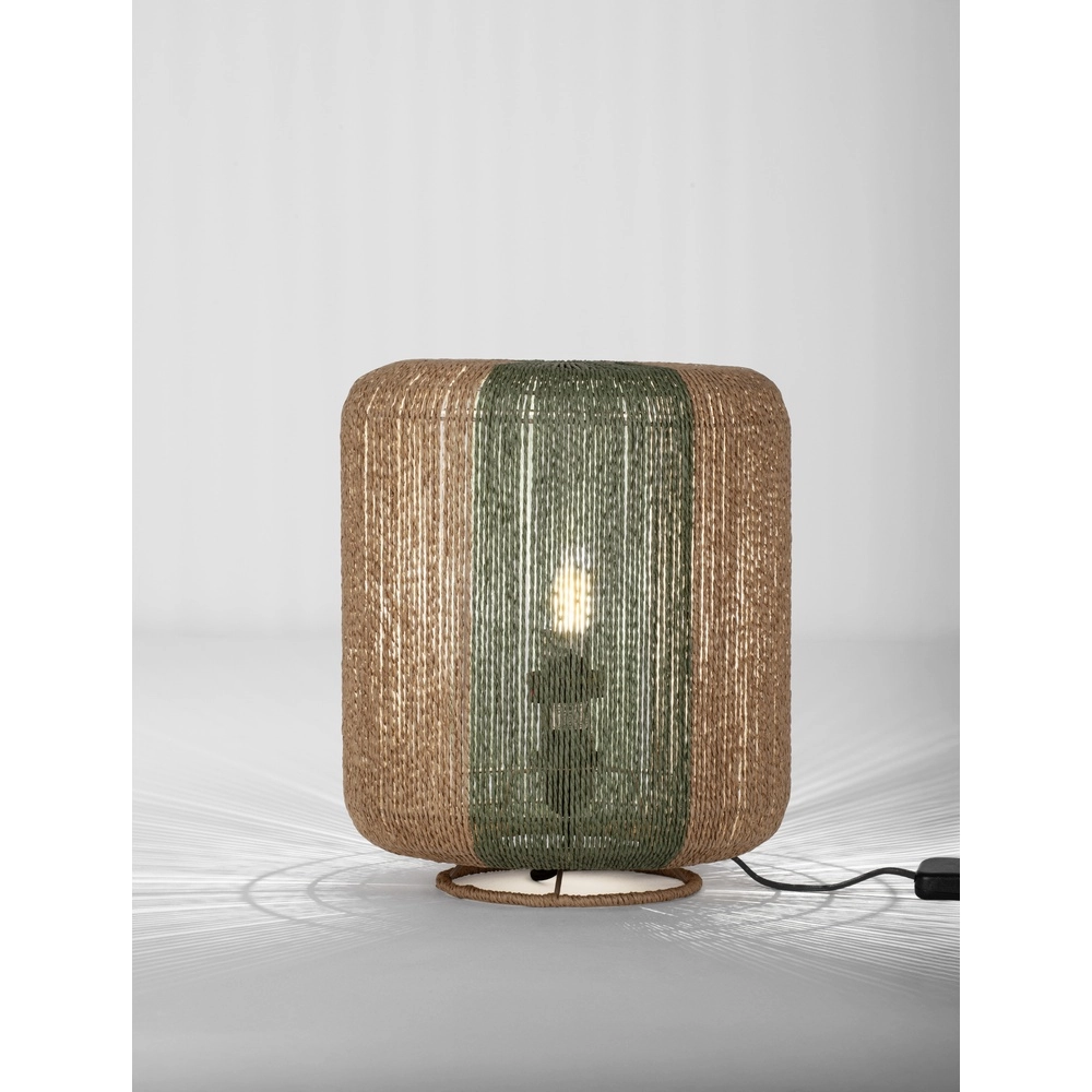 Table lamp Dena Ø 33cm brown with green