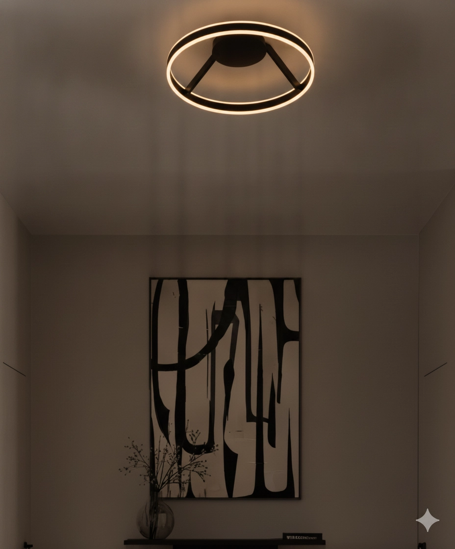 Ceiling lamp Bianco black Ø 60cm