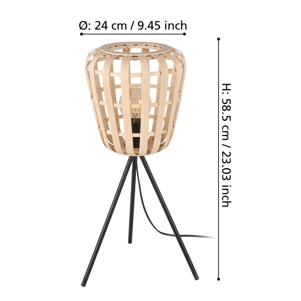 Rattan table lamp Montezuelo Stars of Light 9008606240531