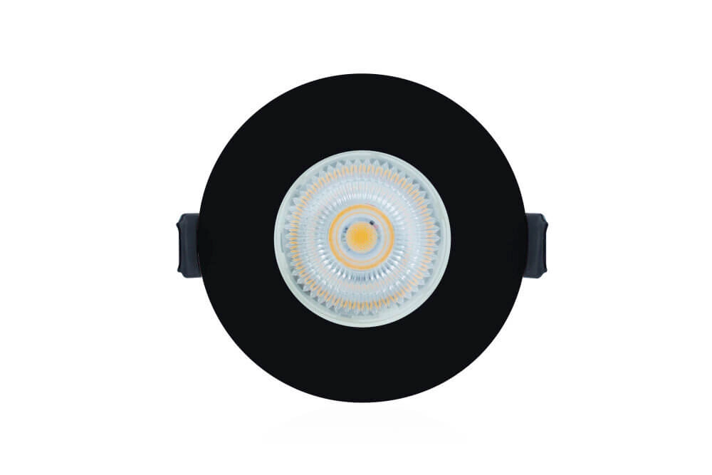 Black recessed spotlight EvoFire GU10 - round Lyora 5055788253792