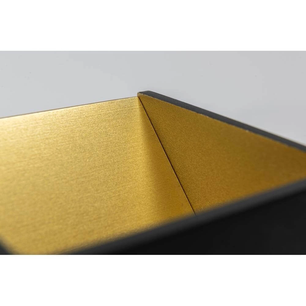 Square wall lamp Fulda black with gold Artdelight 8719831736324