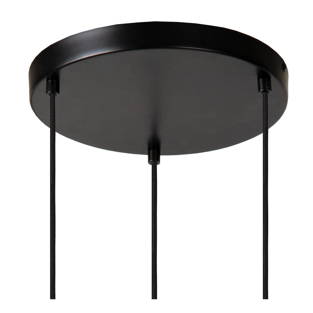 Pendant lamp Marius 3-light black Lucide 5411212452238