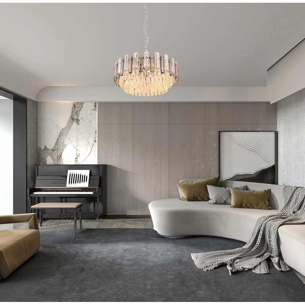 Chandelier Orgina chrome with crystal Globo 9007371487141