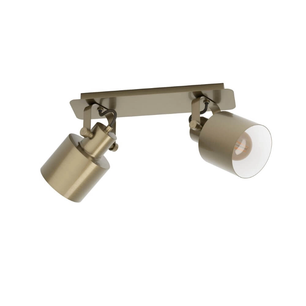 Brass ceiling spot Southery 2-light
