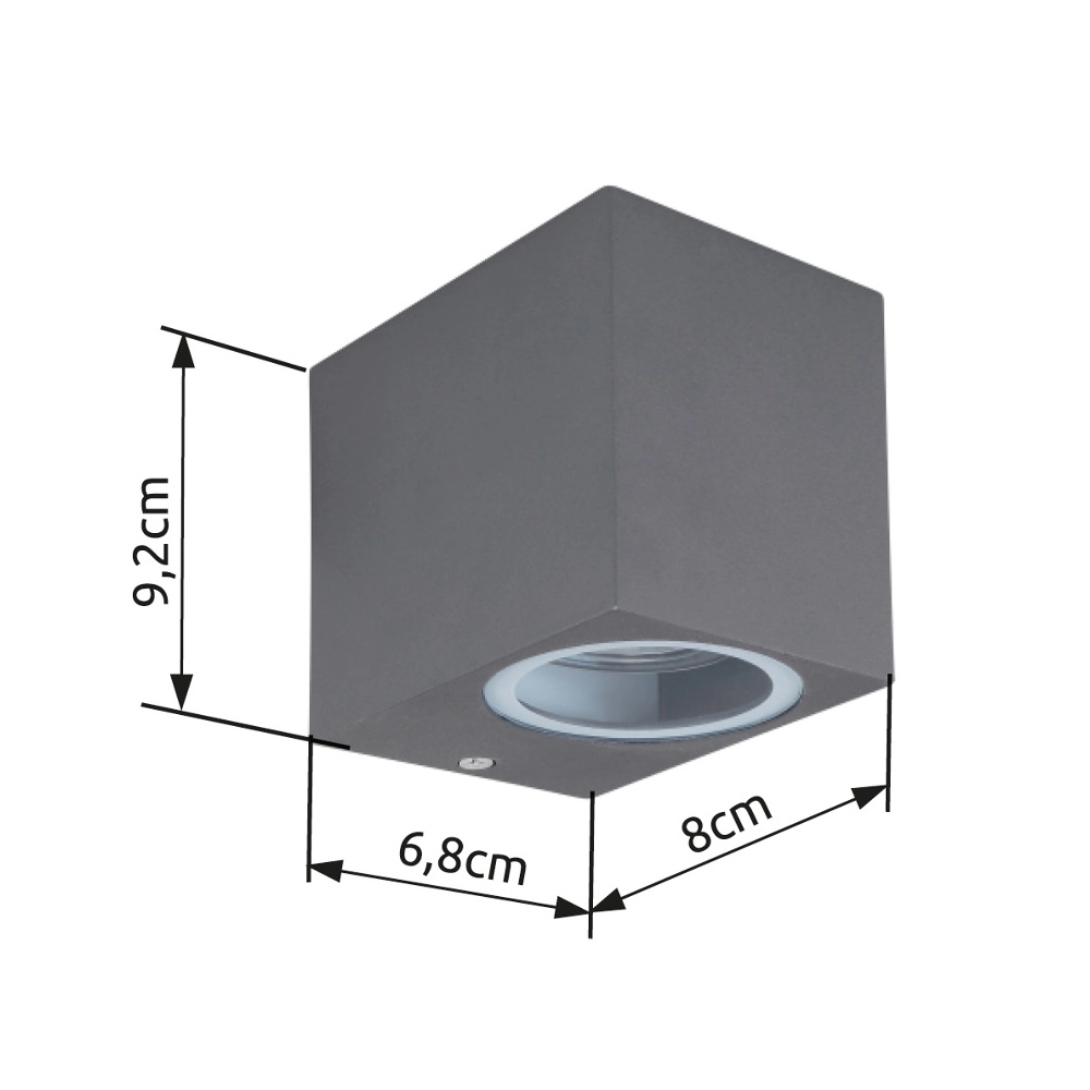 Surface-mounted spot Veronika Down anthracite Globo 9007371419067