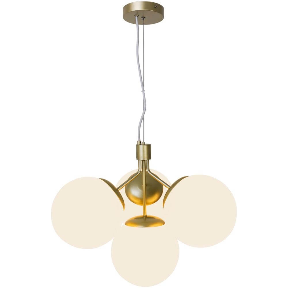 4-light pendant lamp Ivona gold with white glass Nordlux 5704924005329