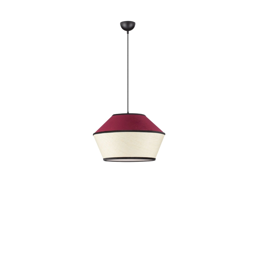 Pendant lamp Veliss white with burgundy red Lyora 5212017493835