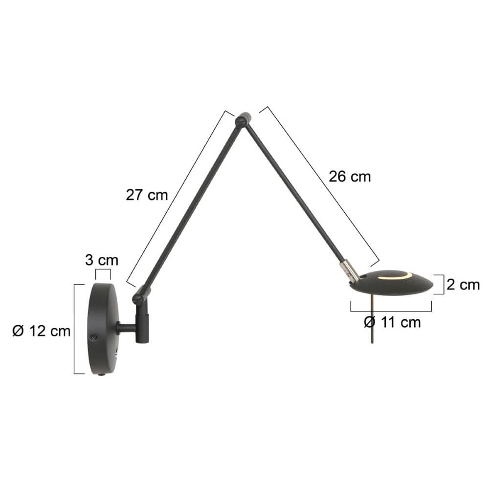 Reading lamp Zodiac LED Black Steinhauer 8712746127331