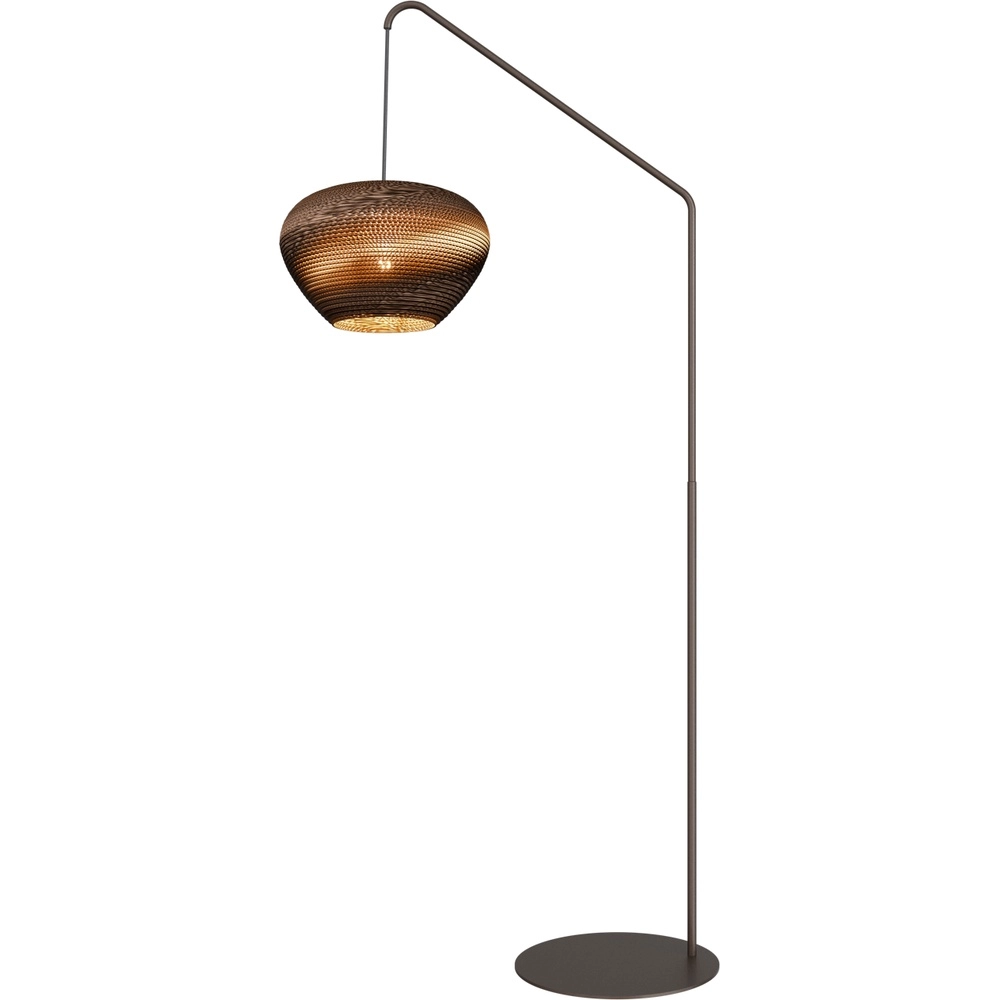 Think Paper floor lamp Cartone cocoa foot