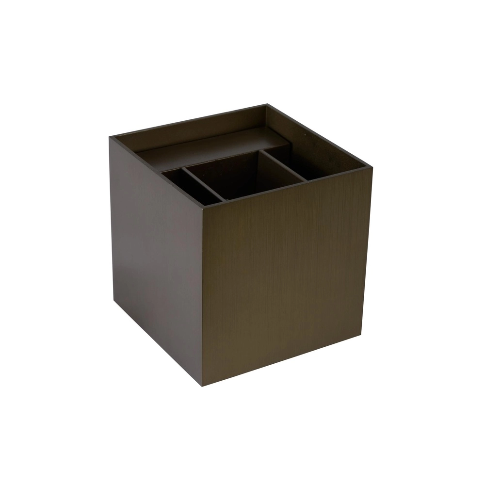 Square wall spotlight Xio 2700K rust brown