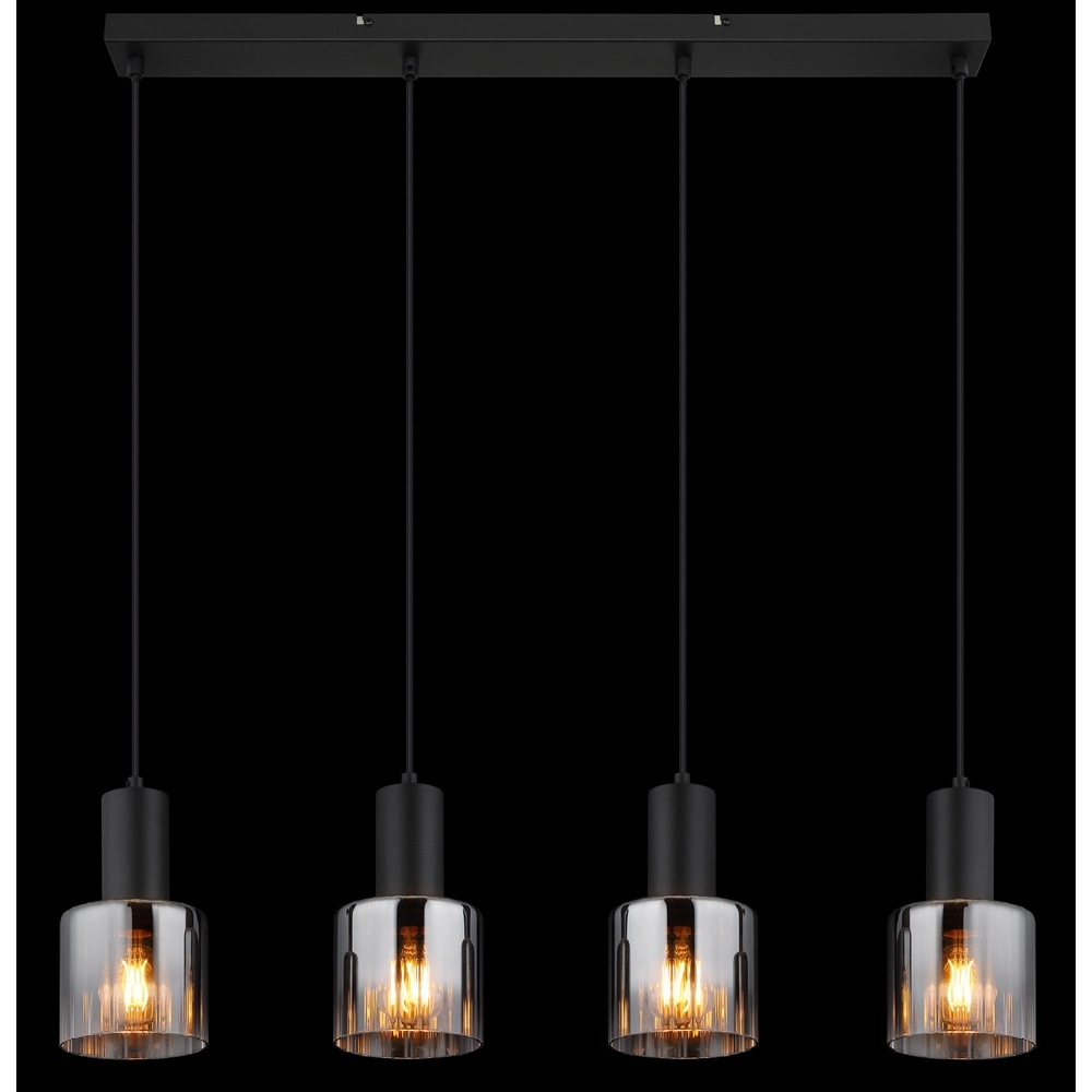 Design pendant lamp Jack 4-light black Globo 9007371507832