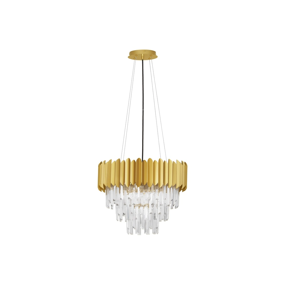 Pendant lamp Magnolia gold and crystal Ø 50cm Lyora 5212017434968