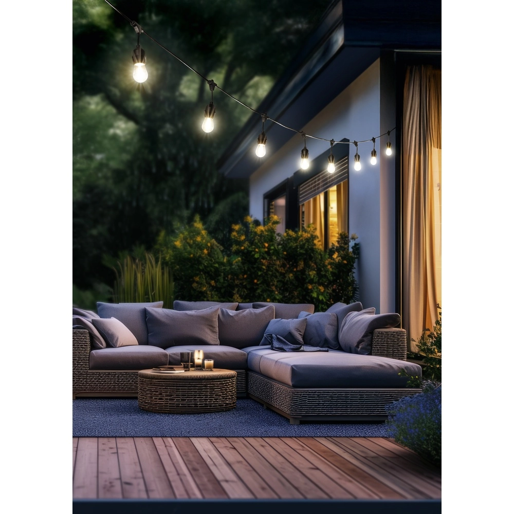 Party lights Chain Black 10-lights Trio 4017807622720