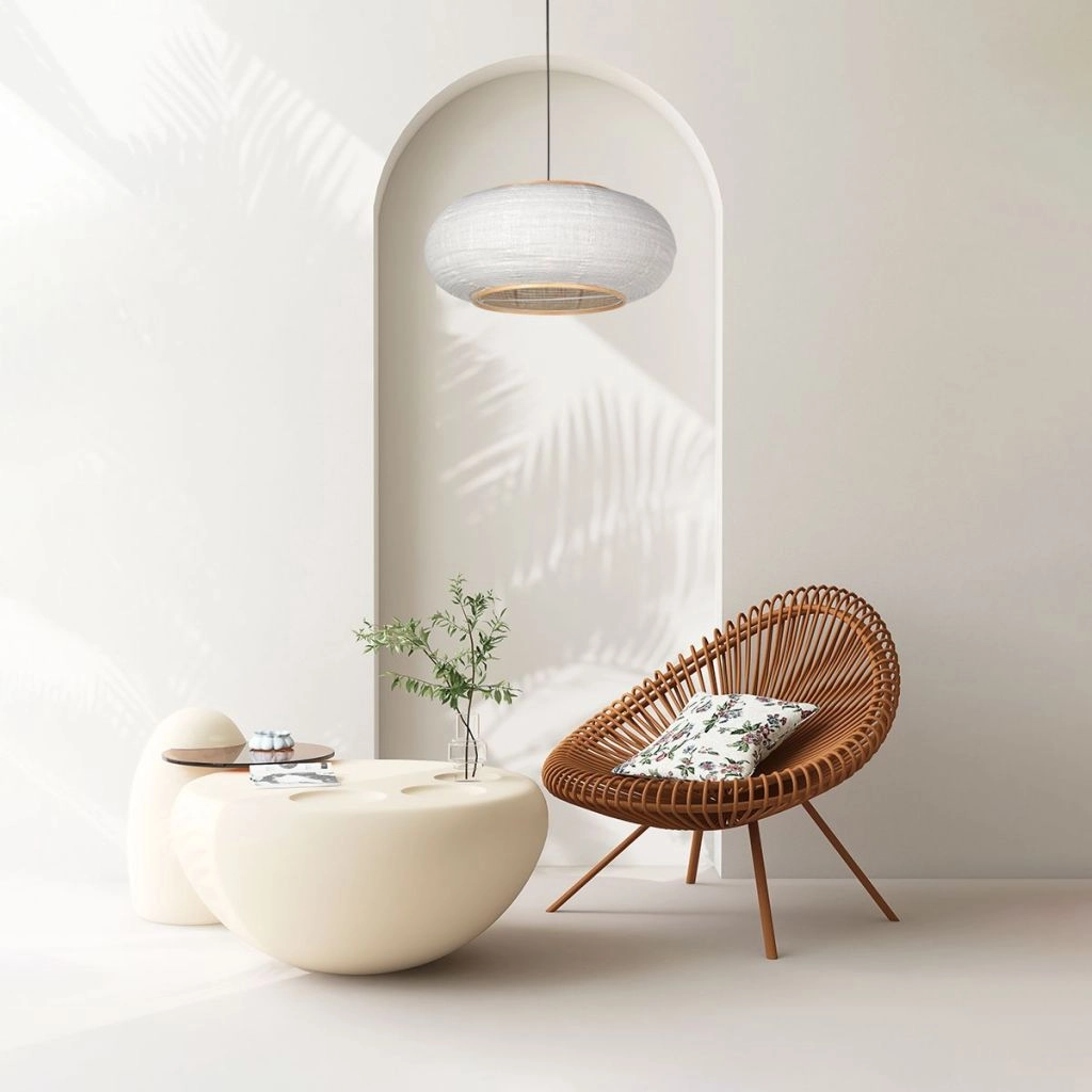 Pendant lamp Silva Alba with white shade Ø60cm Steinhauer 8712746185355