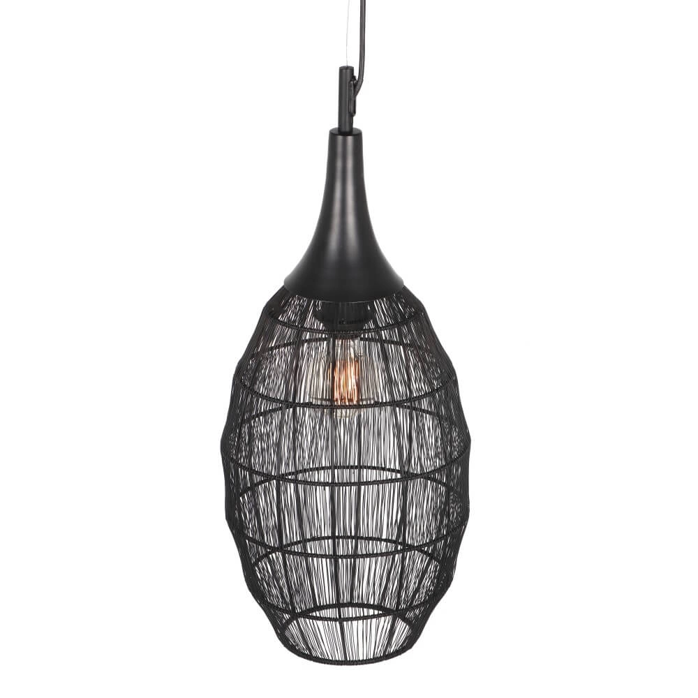 Oval pendant lamp Soraya Ø 26cm - black Trio 4017807617436