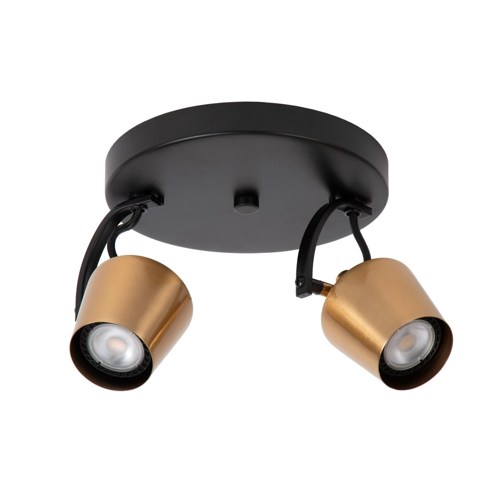 2-light ceiling lamp Emile black with gold