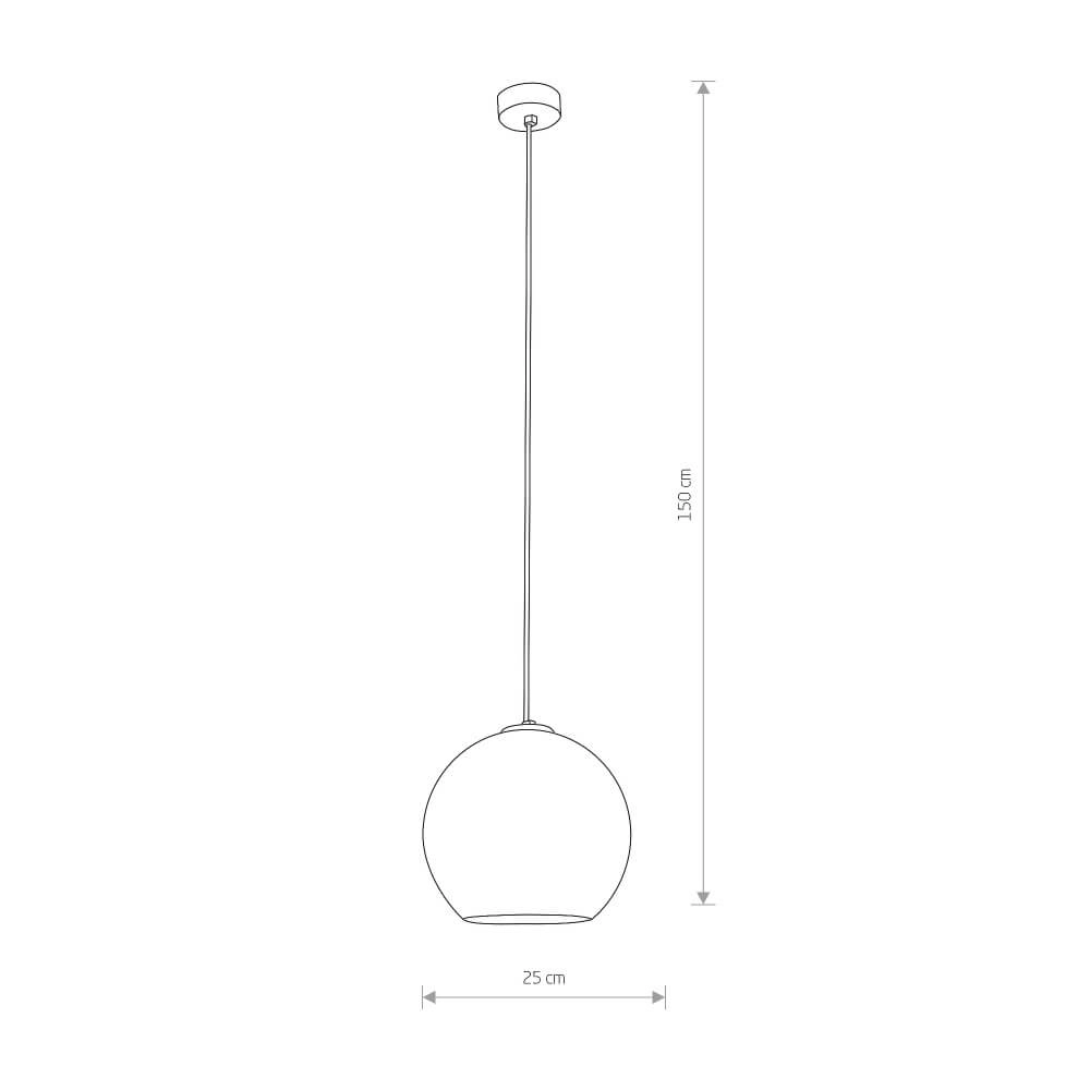 Sphere hanging lamp Polaris Ø 25cm bronze Lyora 5903139905893