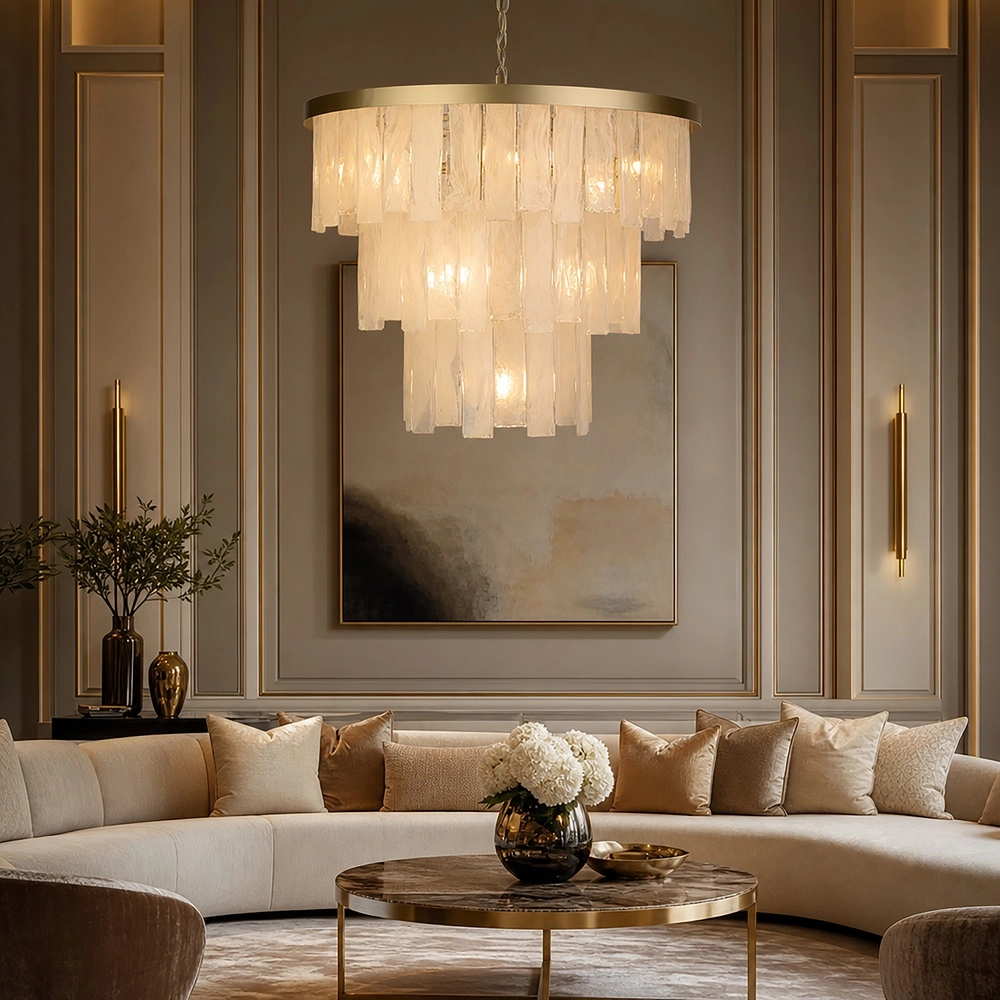 Pendant lamp Formalux Ø 65cm gold