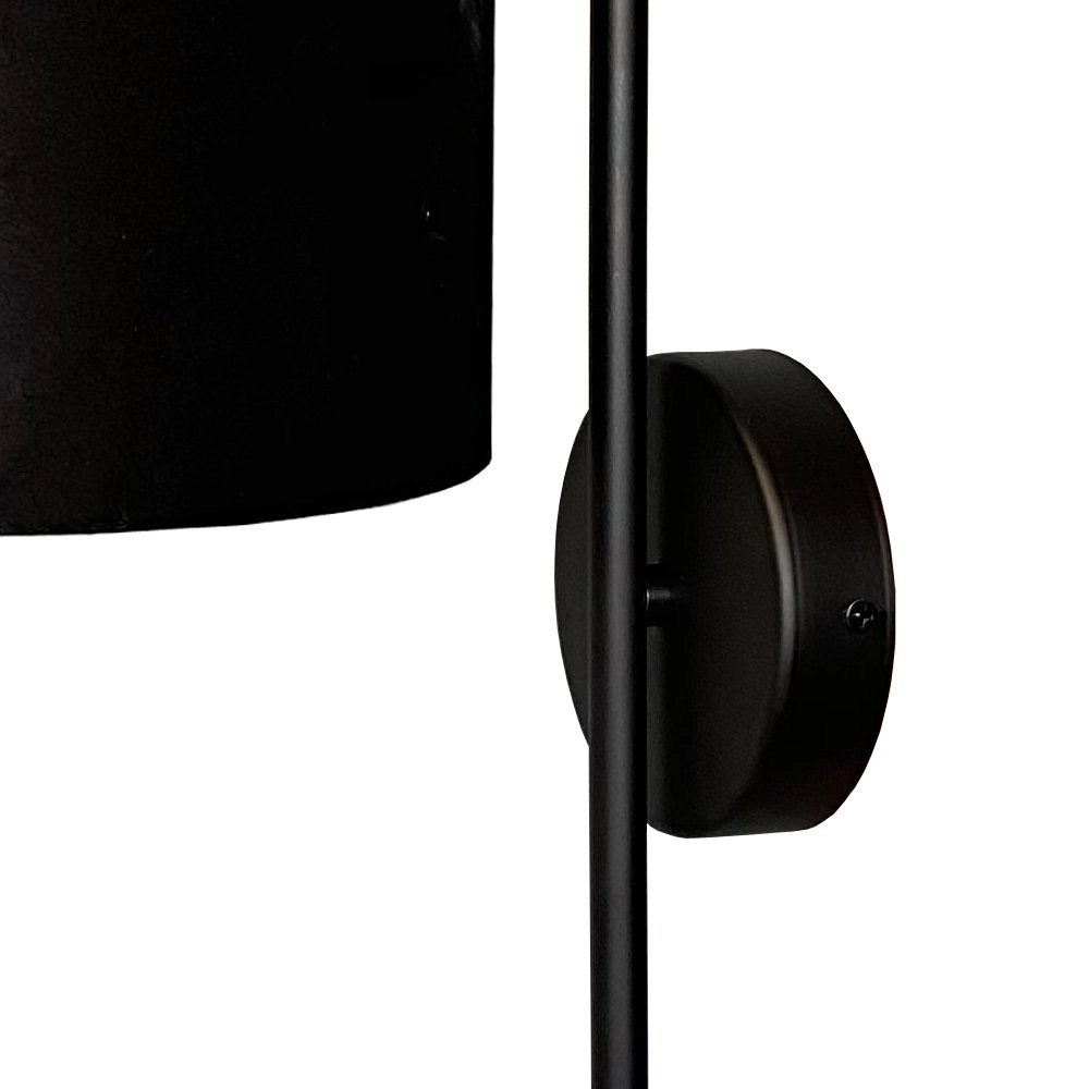 Black wall lamp Venus with black lampshade Masterlight 8718121251172