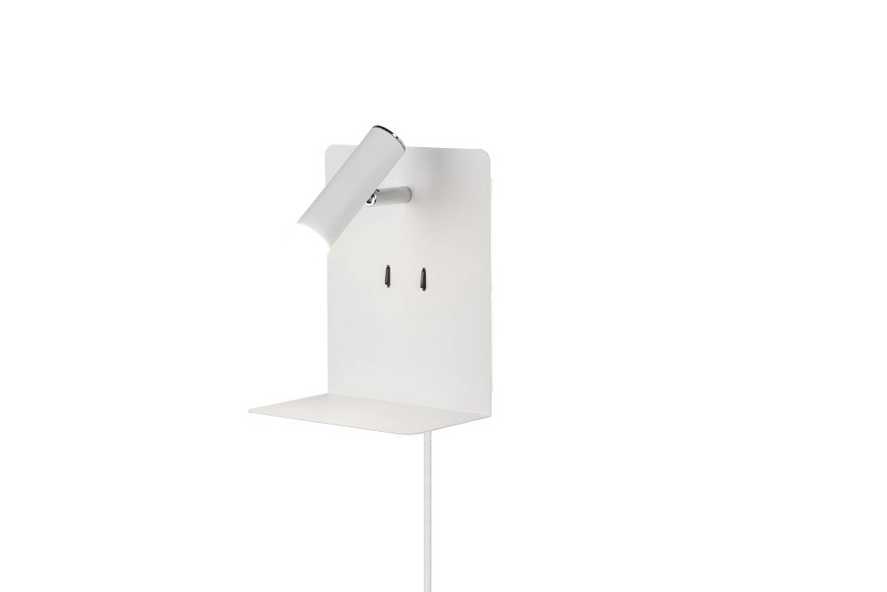 Wall lamp Element with matt white shelf Trio 4017807399875