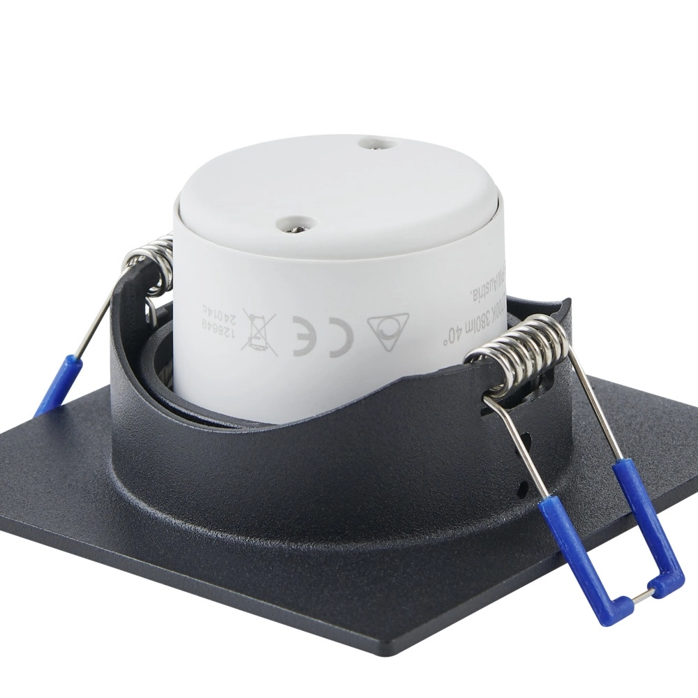Set of 3 recessed spotlights Saliceto square black 6.4W Eglo 9008606358946