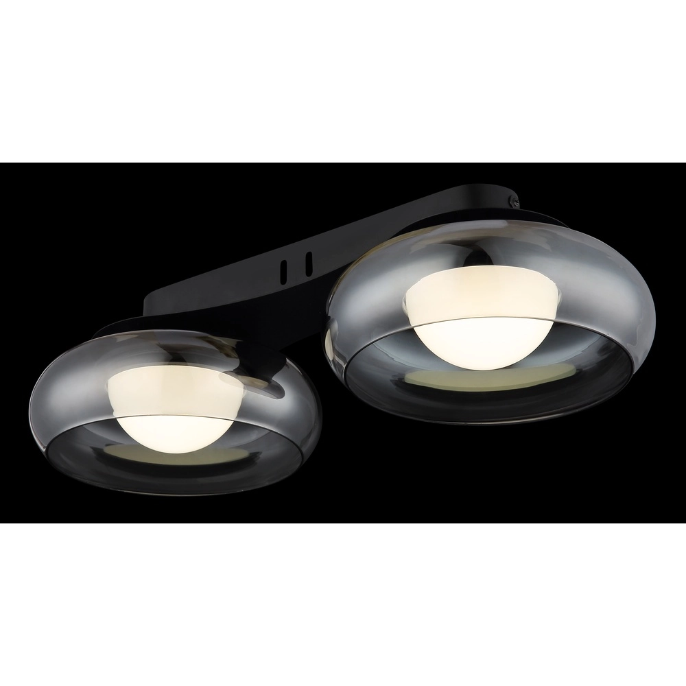 Design ceiling lamp Carlene 2-light black Globo 9007371569175
