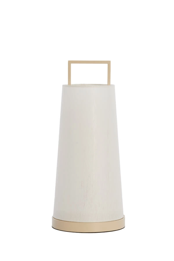 Japandi table lamp Fyon Ø 20cm cream with white Light & Living 8717807730666