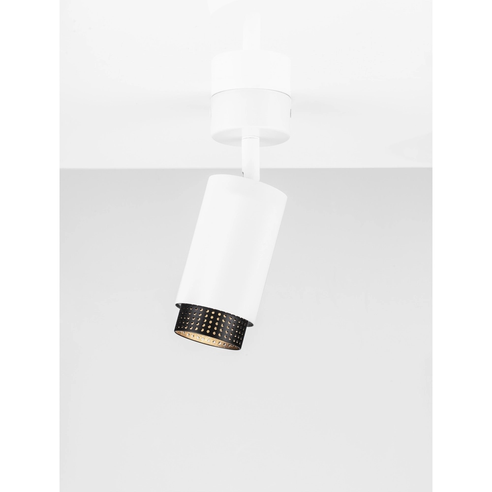 Ceiling spotlight Nessi Orientable white with black Lyora 5212017475138