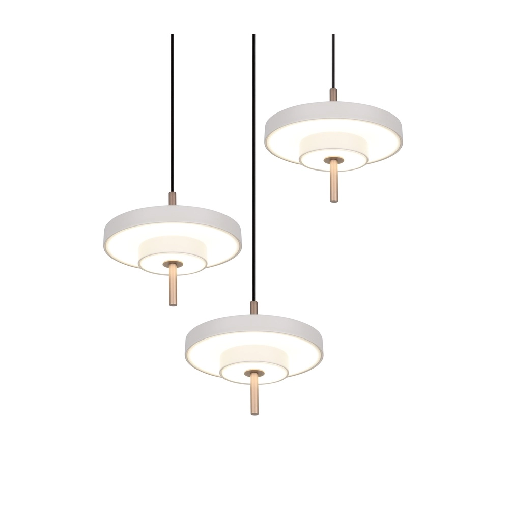 3-light pendant lamp Keaton Round white Trio 4017807655407