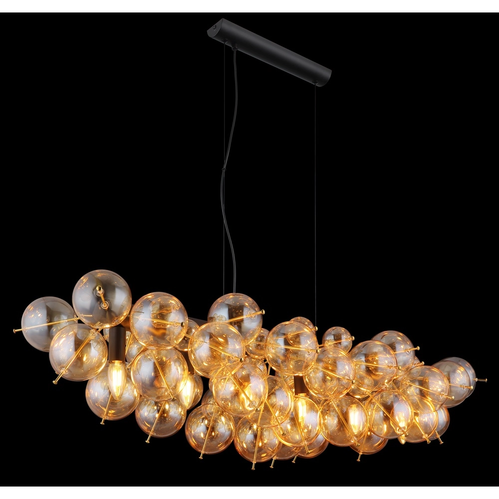 Unique pendant lamp Udo Amber glass 100cm Globo 9007371474271