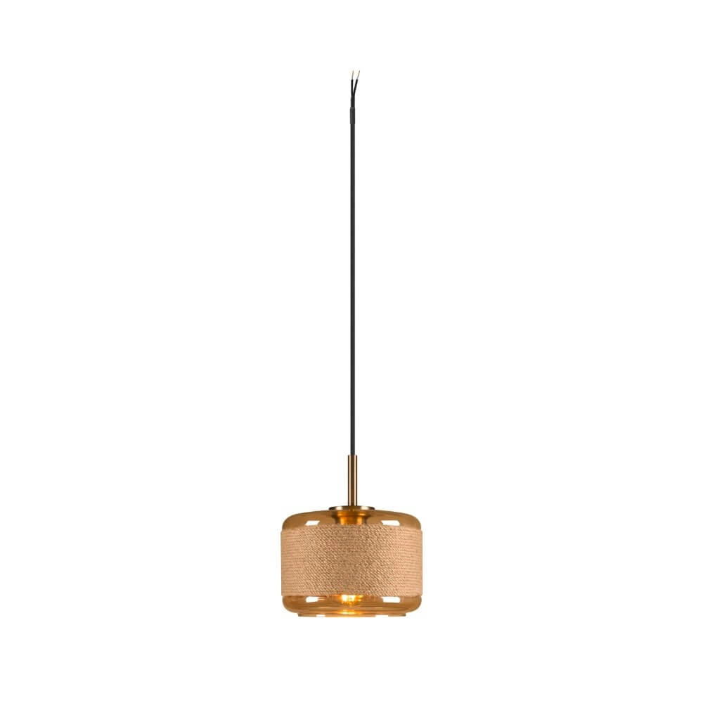 Pendant lamp Pantilo Rope 19 amber glass - Ø 18.5cm