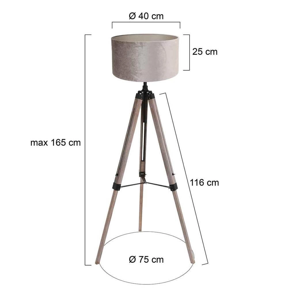 Tripod floor lamp Triek with silver cap Steinhauer 8712746176162