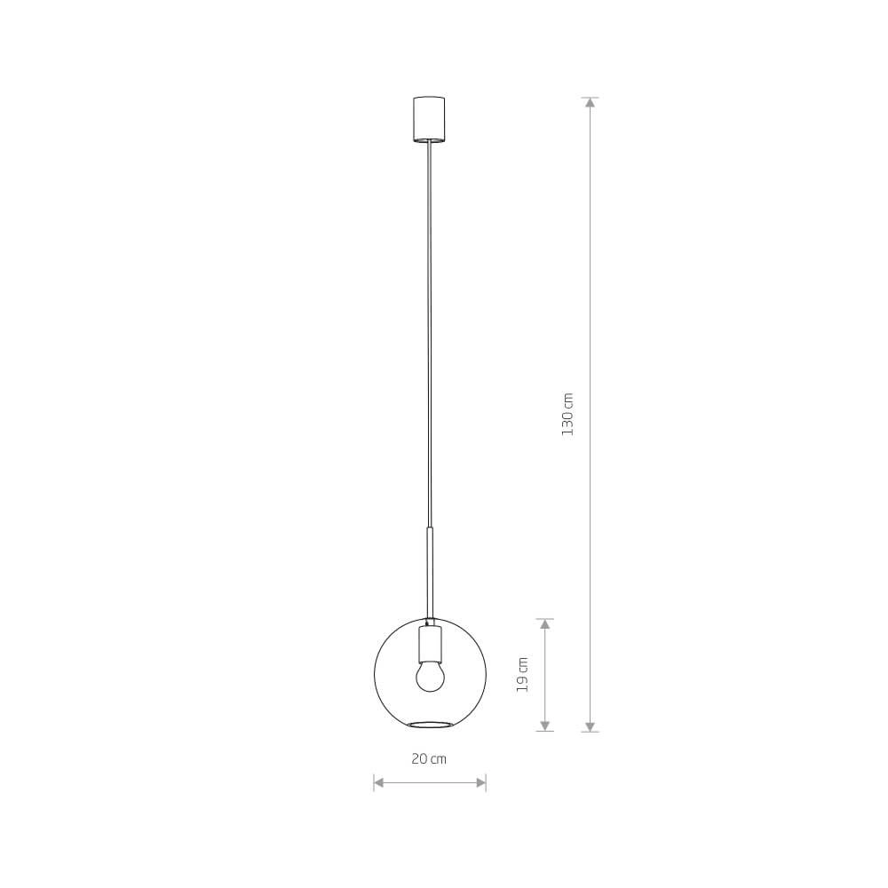 Glass ball lamp Sphere Ø 20cm Lyora 5903139784894