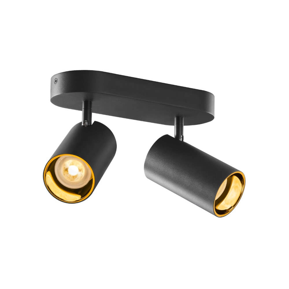 2-light surface-mounted spotlight Asto Tube black - 2x GU10 SLV 4024163266154