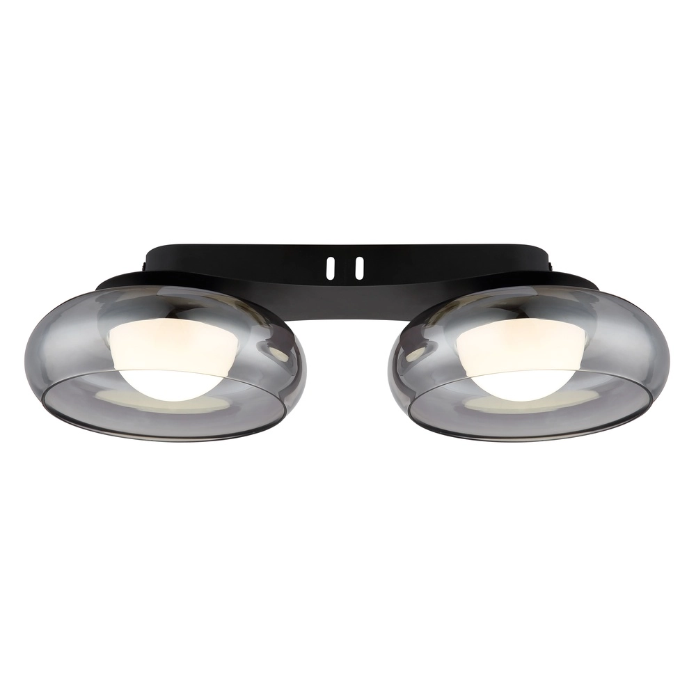 Design ceiling lamp Carlene 2-light black Globo 9007371569175