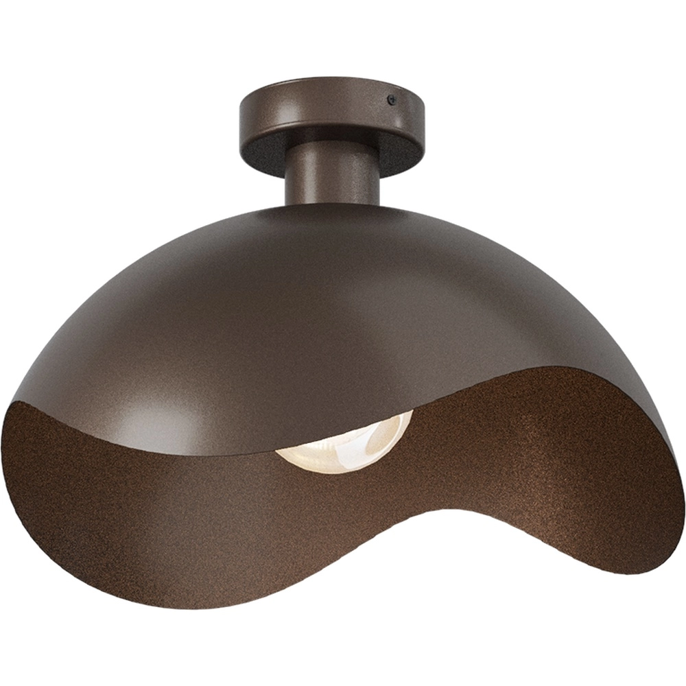 Design ceiling lamp Volta Ø 40cm - wavy - cocoa