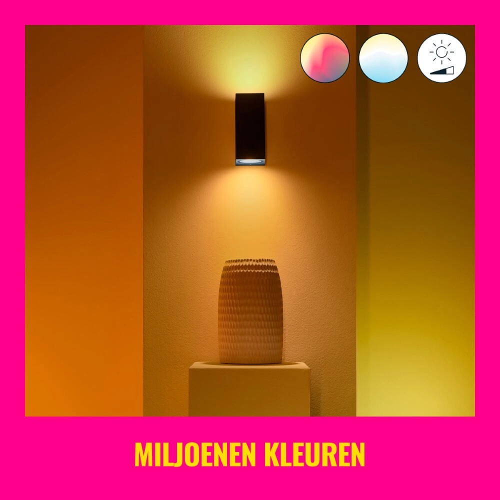 Wall spotlight Up and Down Smart - Black WiZ 8719514554610
