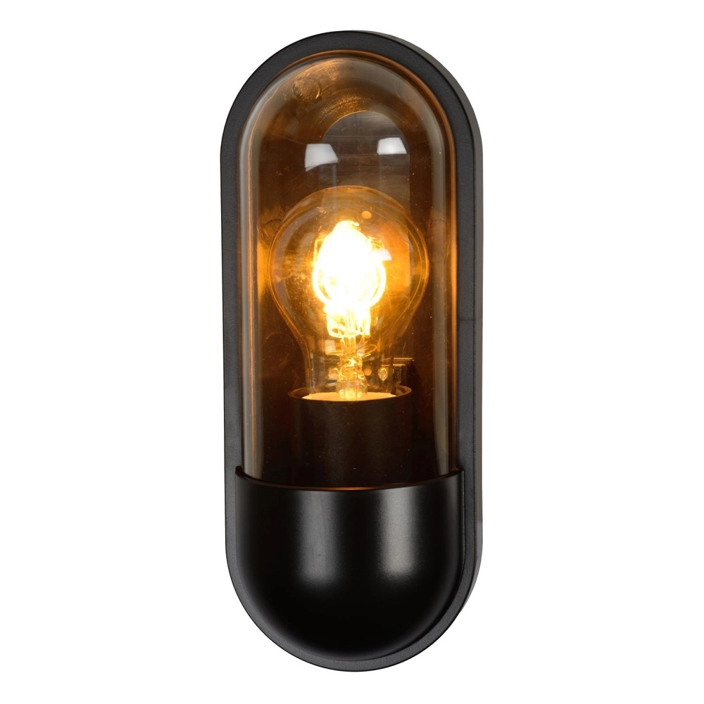 Wall lamp Capsule IP54 black Lucide 5411212290458