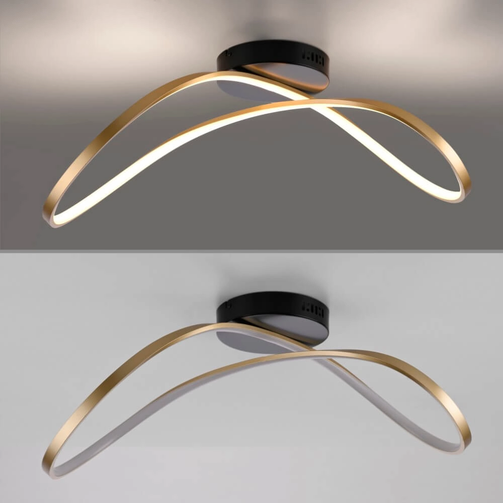 Design ceiling lamp Okta brass/black Just Light 4043689001940