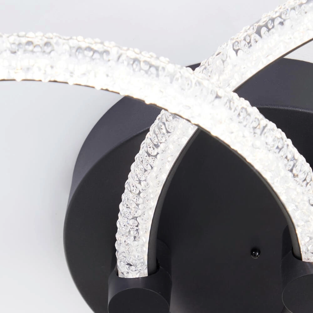 Round ceiling lamp Aydin black Brilliant 4004353442087