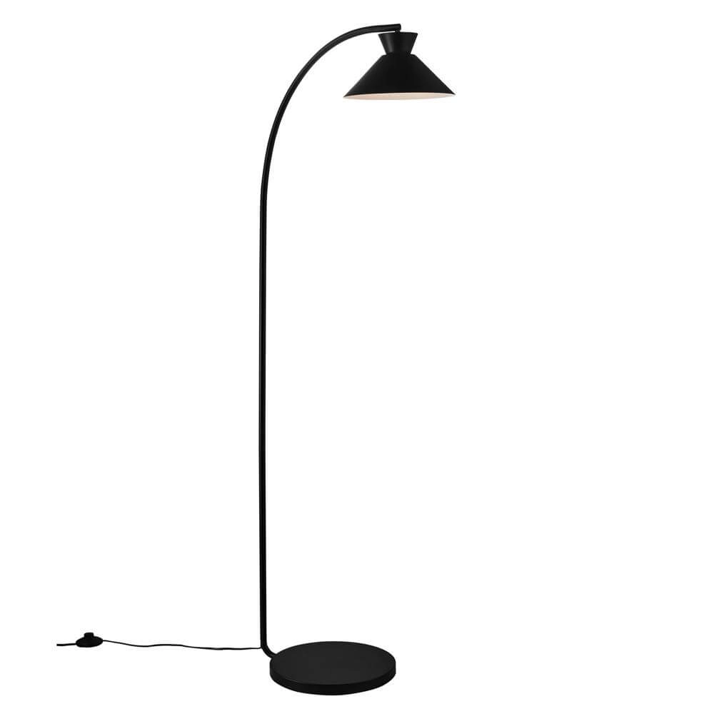 Sleek floor lamp Dial black