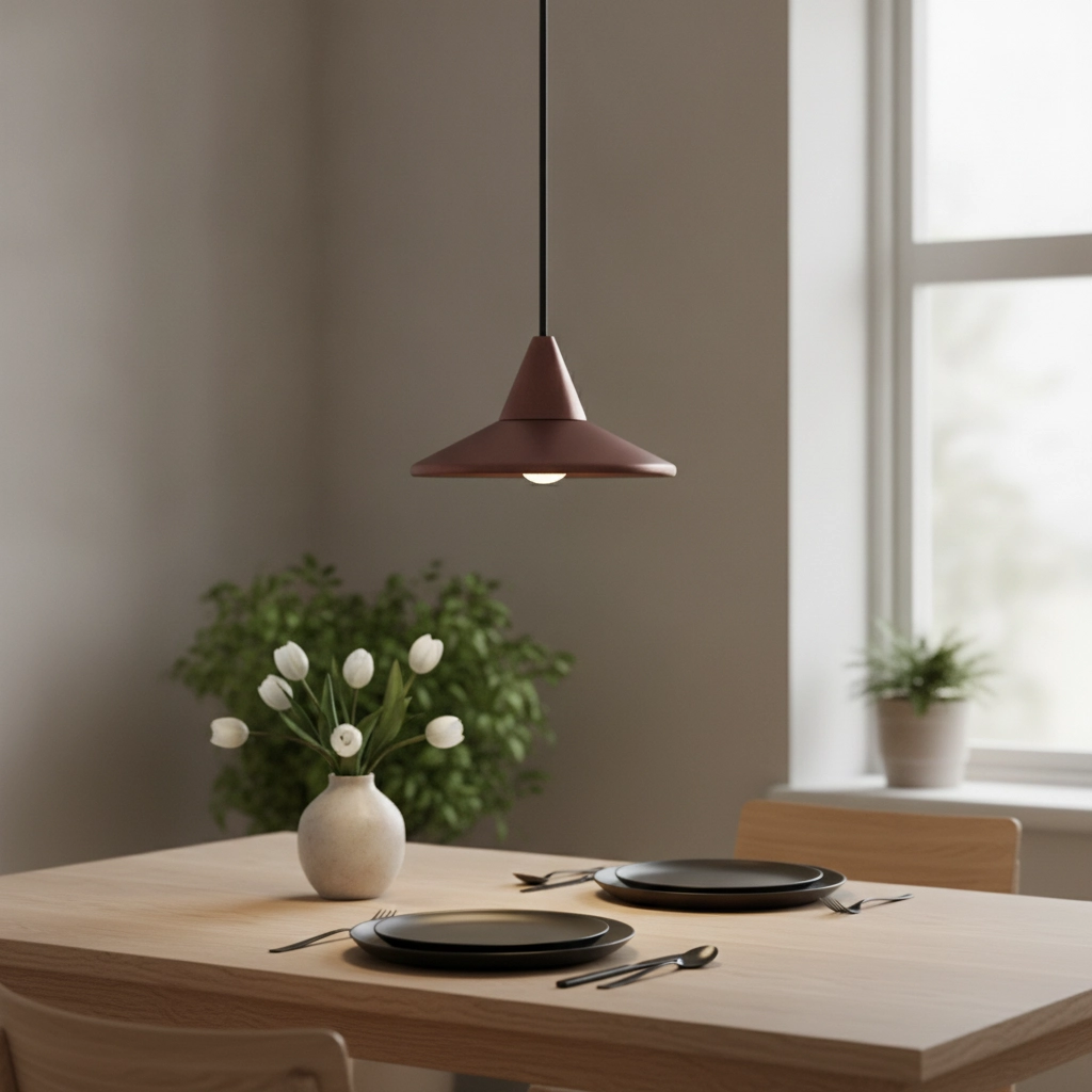 Pendant lamp Dro sleek design coffee brown