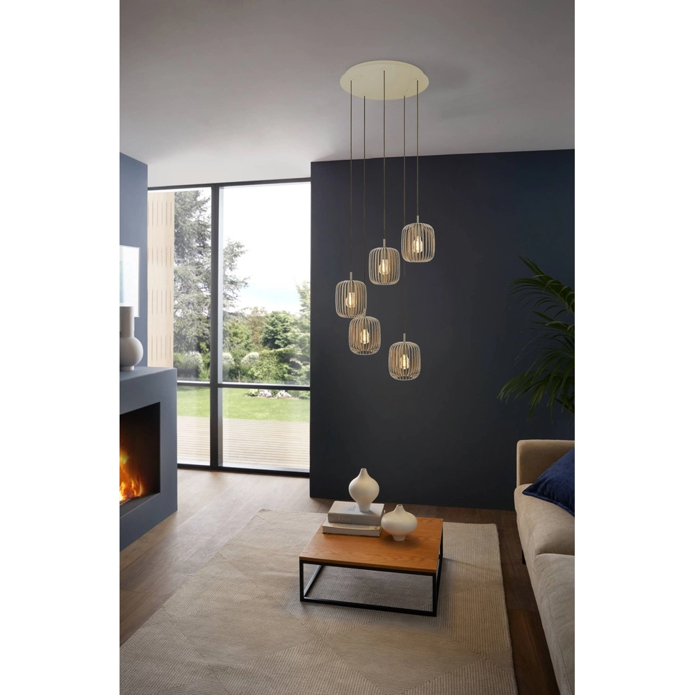 5-light pendant lamp Romazzina sand - E27 Eglo 9008606299904