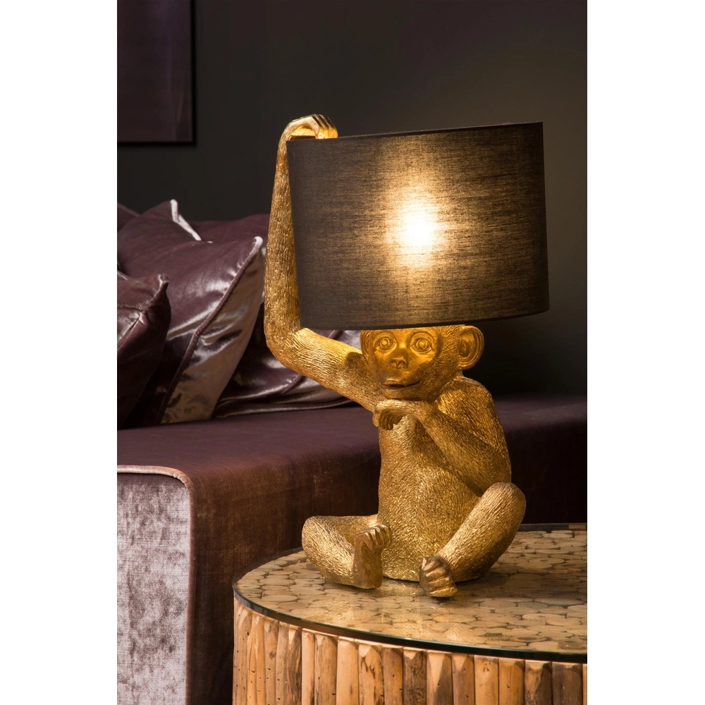 Table lamp Extravaganza Chimp monkey black with gold Lucide 5411212105325