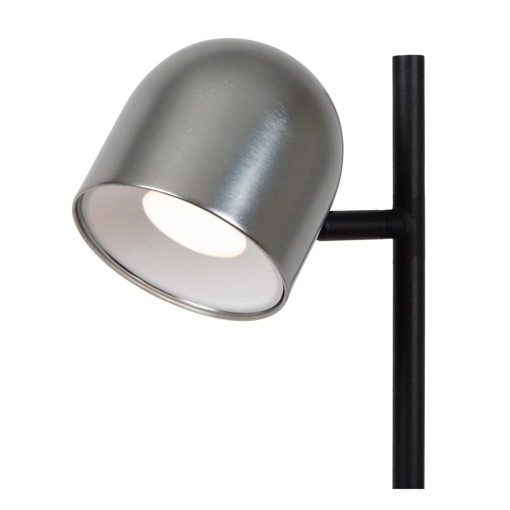 Rechargeable floor lamp Skanska Rech metallic grey Lucide 5411212032157
